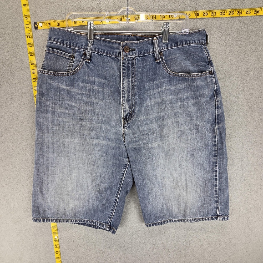 Levis 569 Shorts Mens 38 Blue Denim Relaxed Loose Straight Zip Fly